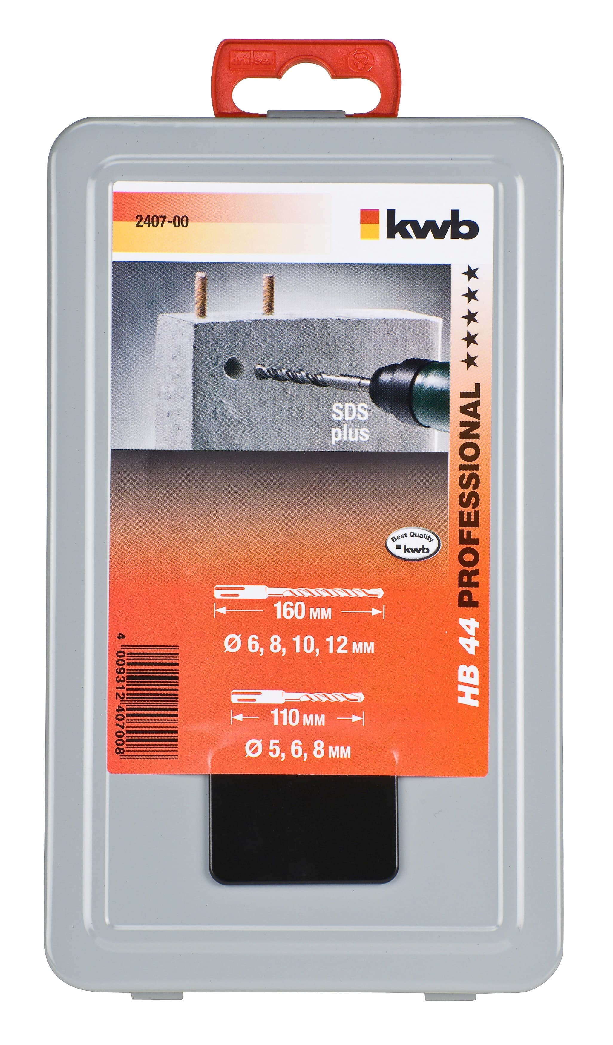 KWB 49240700 Profi HB44 SDS plus set burgija 7/1 | 50/110 5/6/8, 100/160 6-12 - slika 2