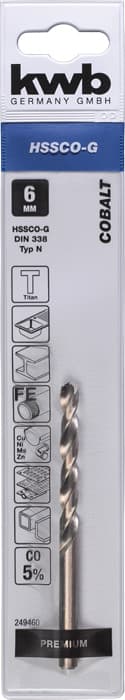KWB 49249460 HSS-Co Cobalt Twist burgija 6,0 mm - slika 4