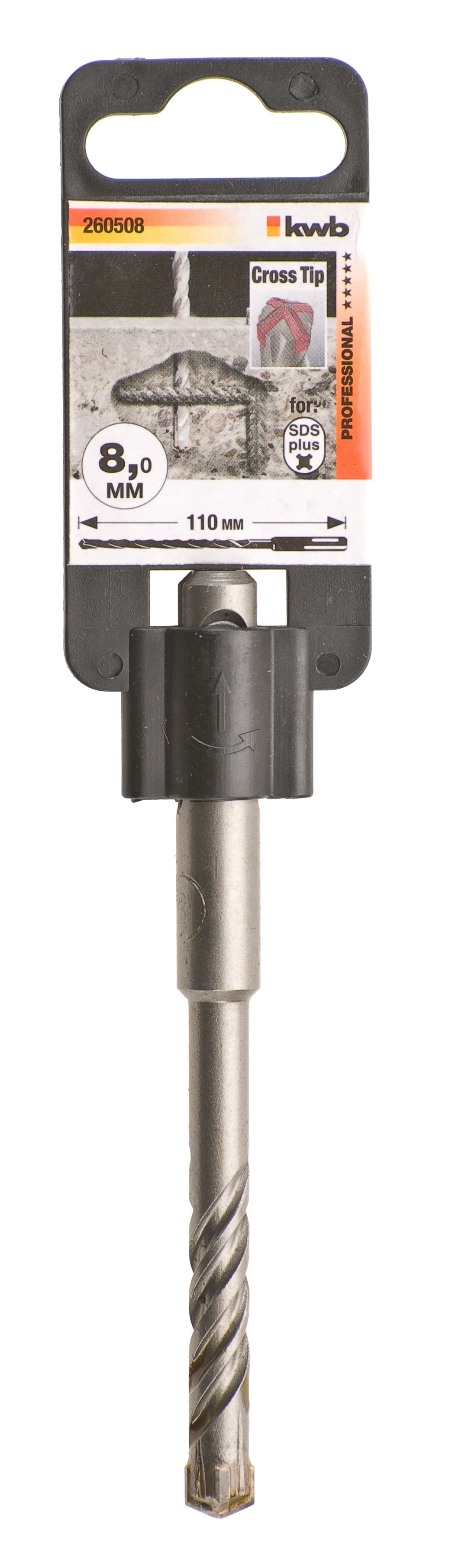 KWB 49260508 Crosstip HB44 SDS plus burgija 8, 110, za armirani beton - slika 2