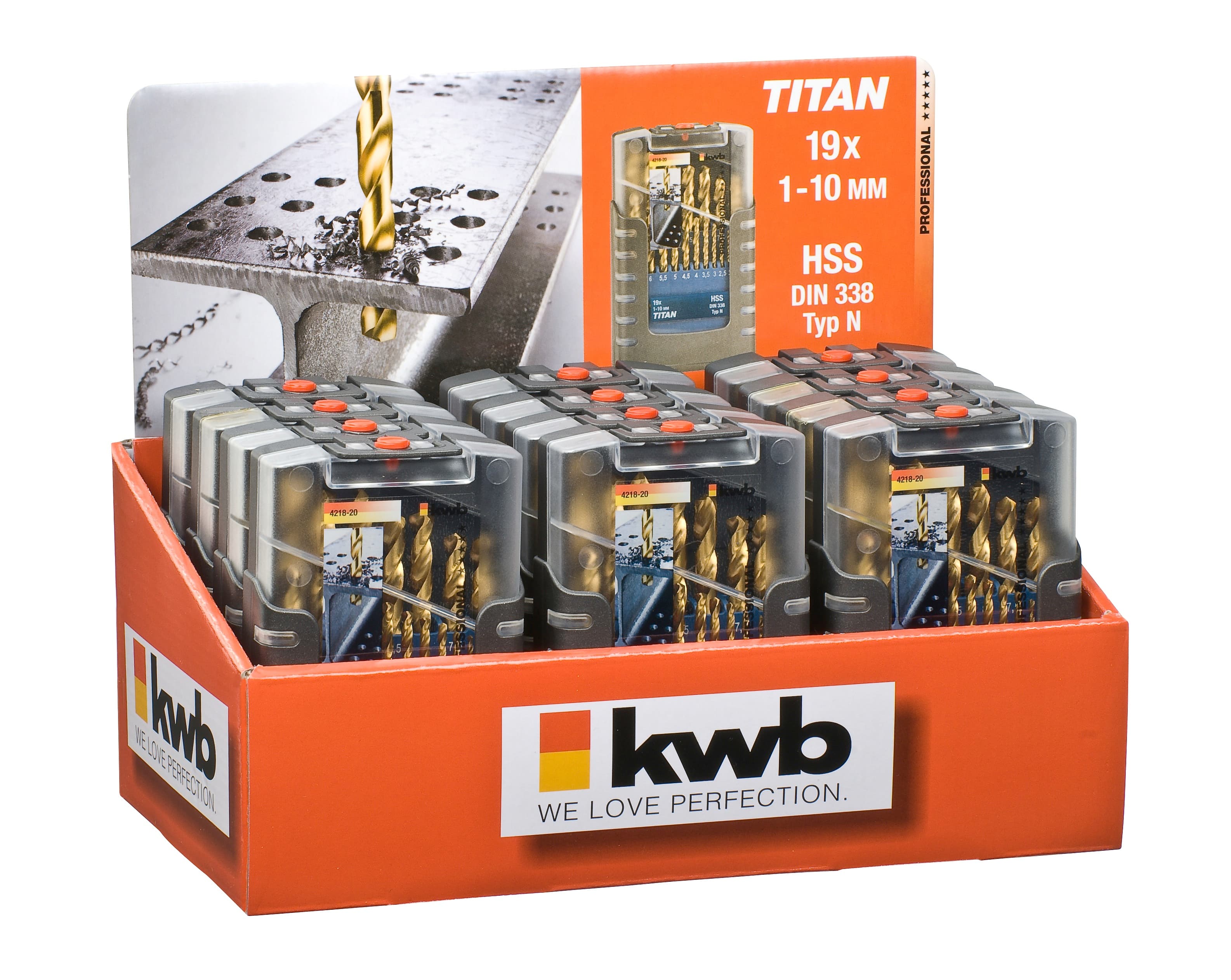 KWB 49421820 Titan HSS set burgija 1-10 19/1 | za metal, DIN 338 - slika 2