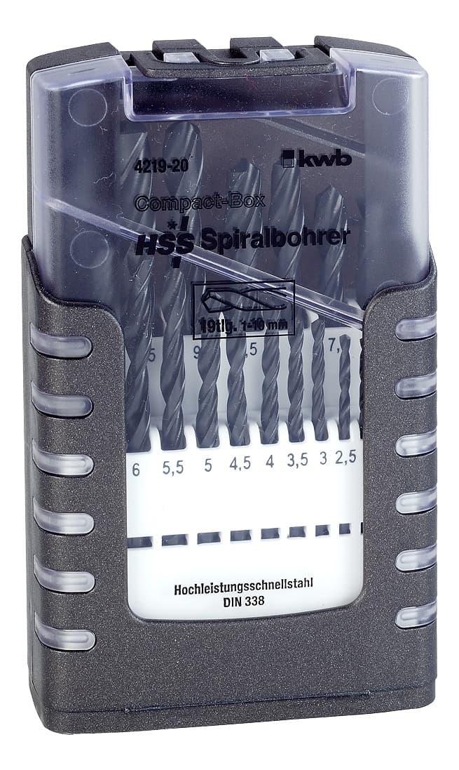 KWB 49421920 HSS set burgija za metal 1-10 19/1 | DIN 338, valjane - slika 2