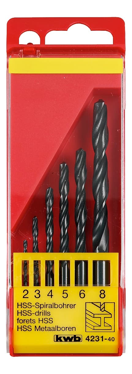 KWB 49423140 HSS set burgija za metal 2-8 6/1 | DIN 338, valjane - slika 2