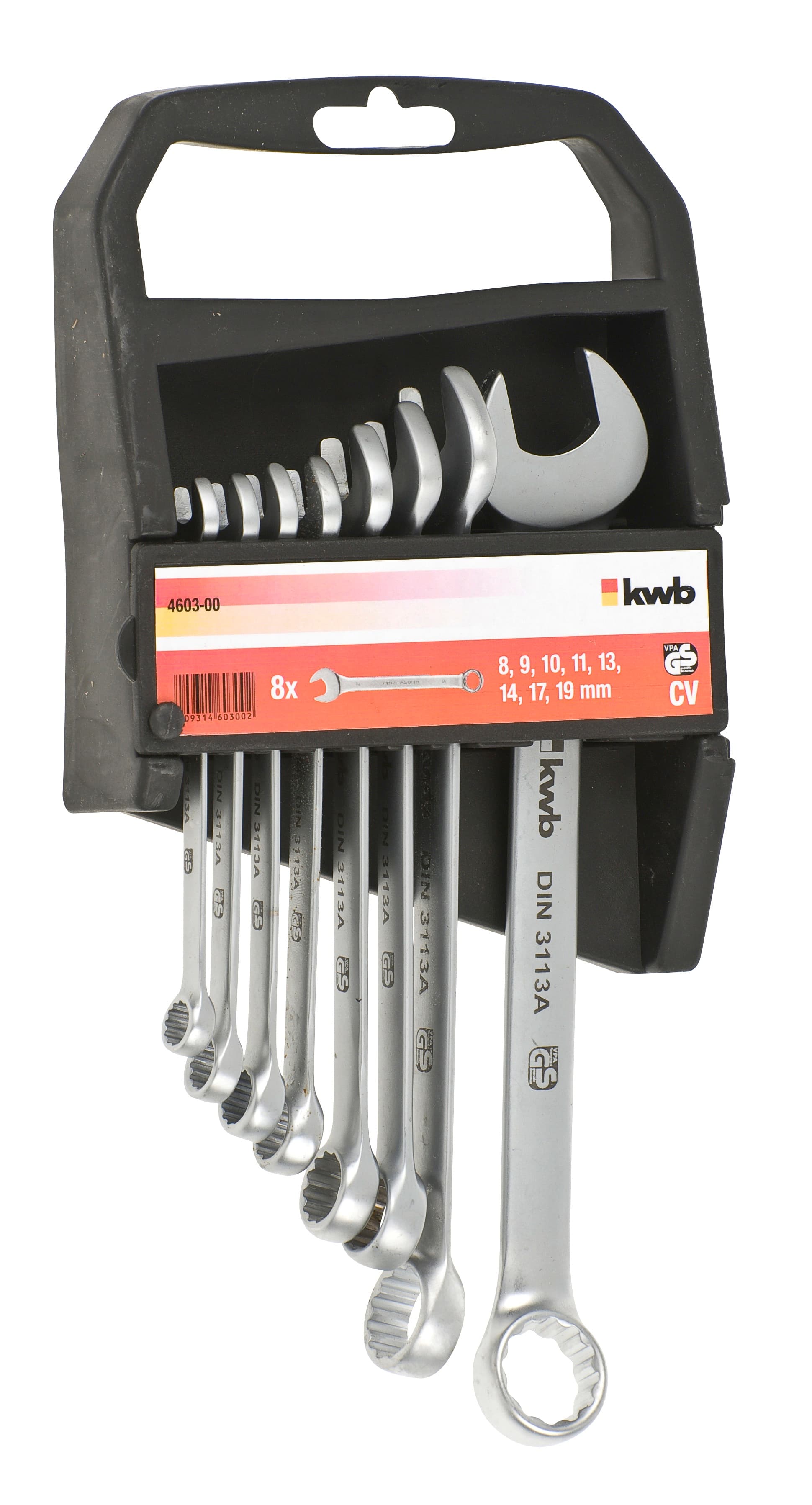 KWB 49460300 Set viljuškasto-okastih ključeva 8-19, 8/1 | CrV , DIN 3113 A - slika 2