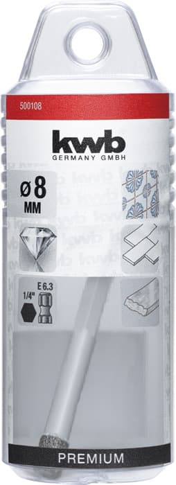 KWB 49500108 dijamantska kruna za keramiku T25 8 mm - slika 5