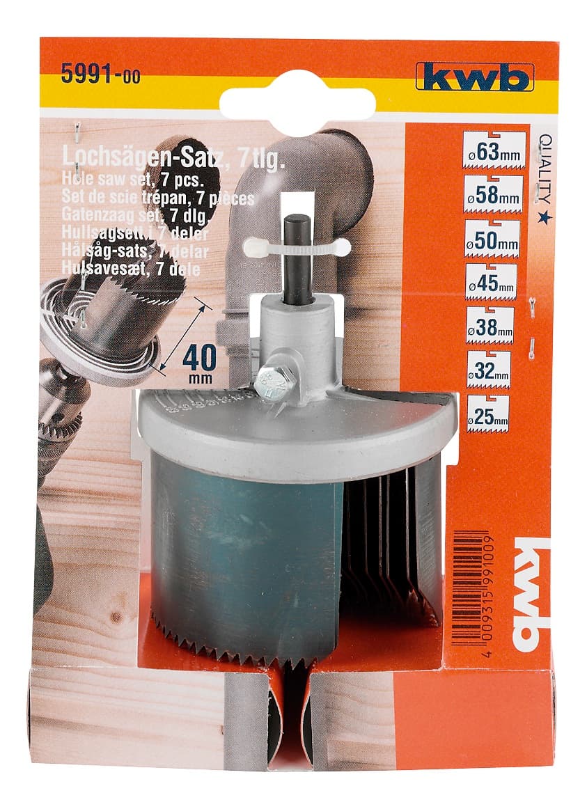 KWB 49599100 Set krunastih testera sa nosačem 25-63 7/1, 40, za drvo - slika 2