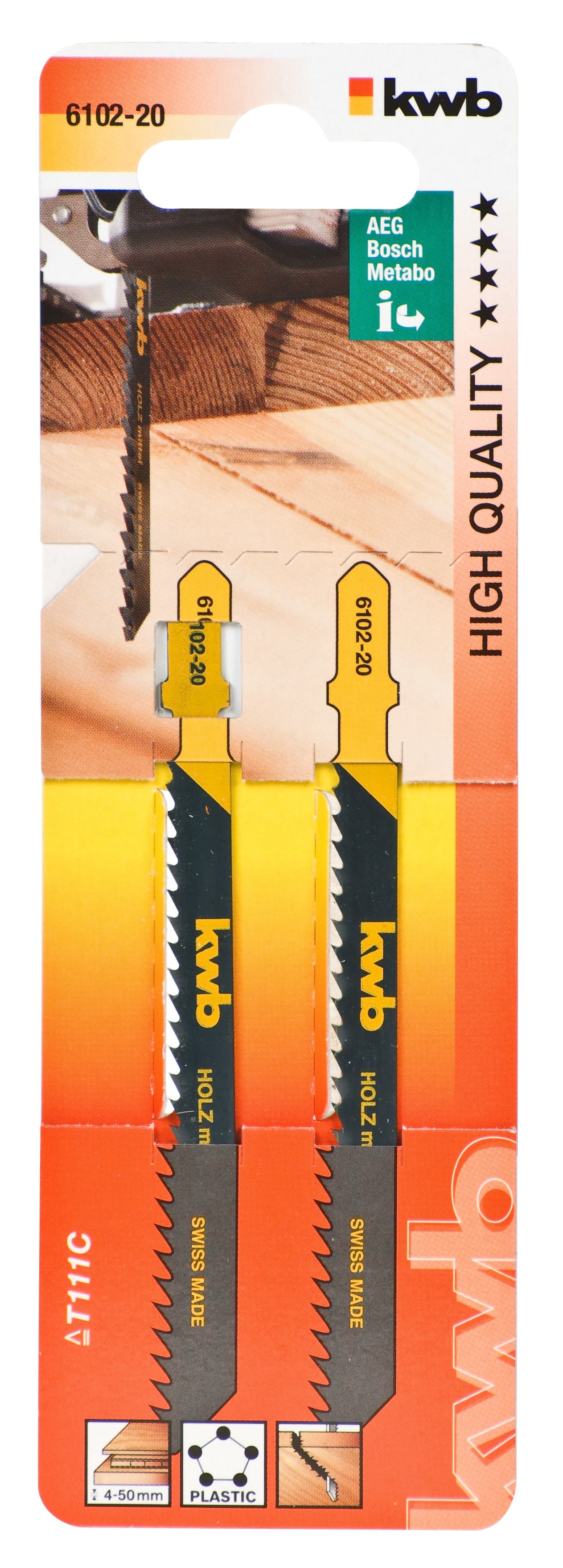 KWB 49610220 list za ubodnu testeru za drvo 100 mm, 2/1, srednji - slika 2