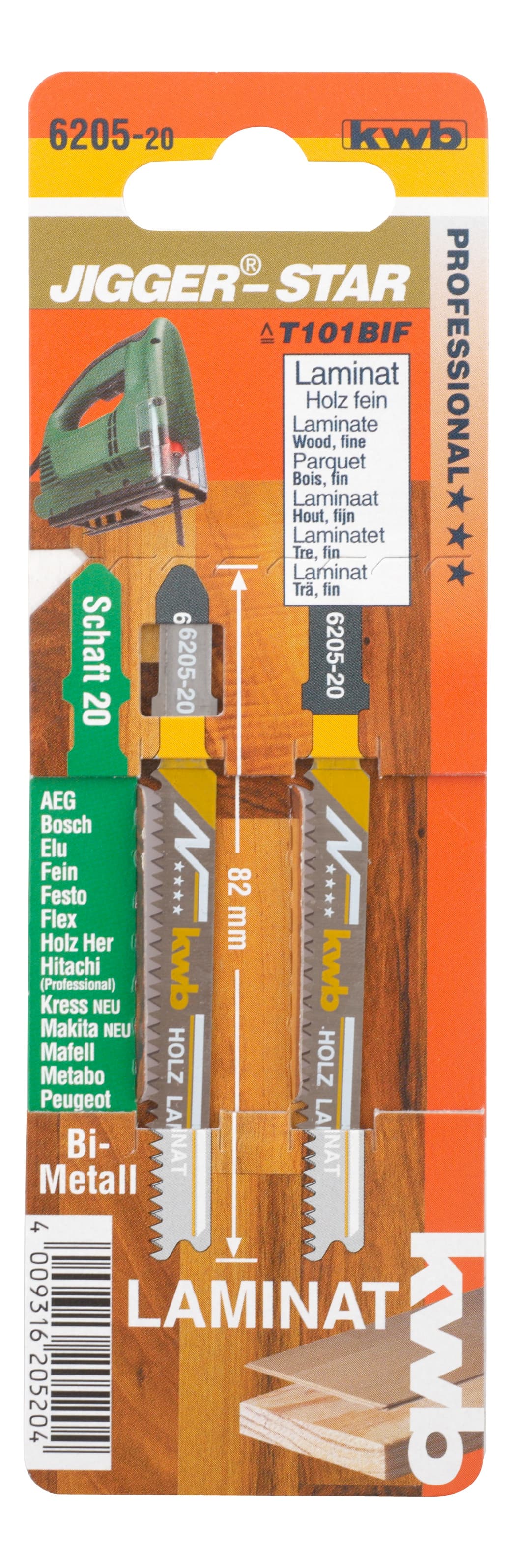 KWB 49620520 List za ubodnu testeru 83 2/1, BiMetal, drvo/laminat, fini - slika 3