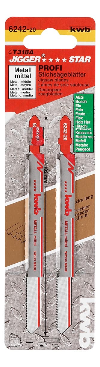 KWB 49624220 HSS list za ubodnu testeru 132 2/1, za metal, srednji - slika 2