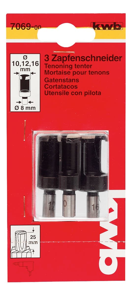 KWB 49706900 Set čeonih burgija za drvo 3/1, 10/12/16, za ureze - slika 2