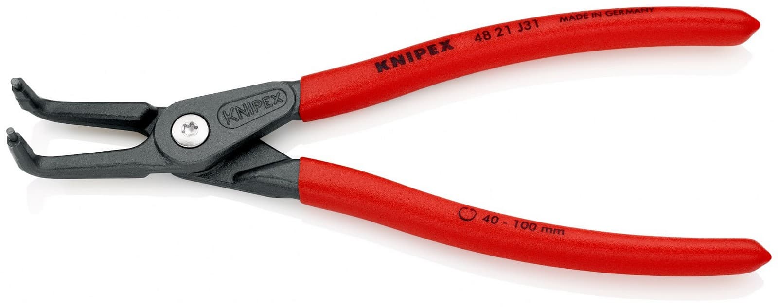 Knipex 48 21 J31 Precizna klešta za sigurnosne unutrašnje prstenove 210 mm - slika 2