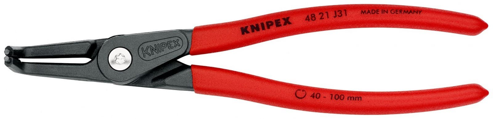 Knipex 48 21 J31 Precizna klešta za sigurnosne unutrašnje prstenove 210 mm - slika 3