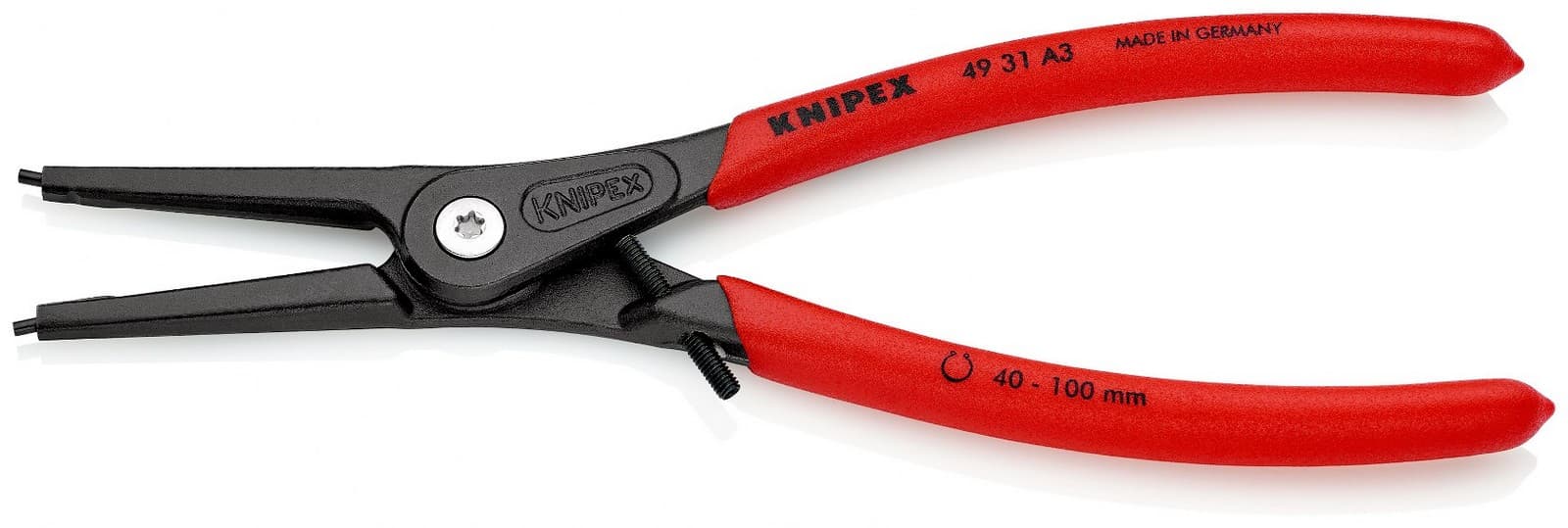 Knipex precizna klešta za spoljašnje sigurnosne prstenove sa graničnikom 225mm 49 31 A3 - slika 3