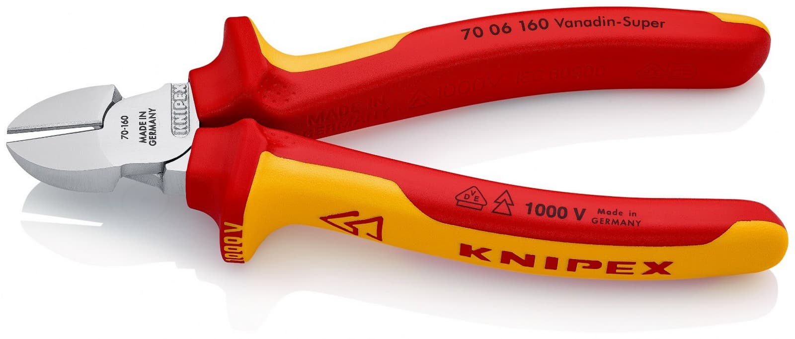 Knipex 70 06 160 Bočne sečice izolovane, VDE, hromirane 160 mm - slika 4
