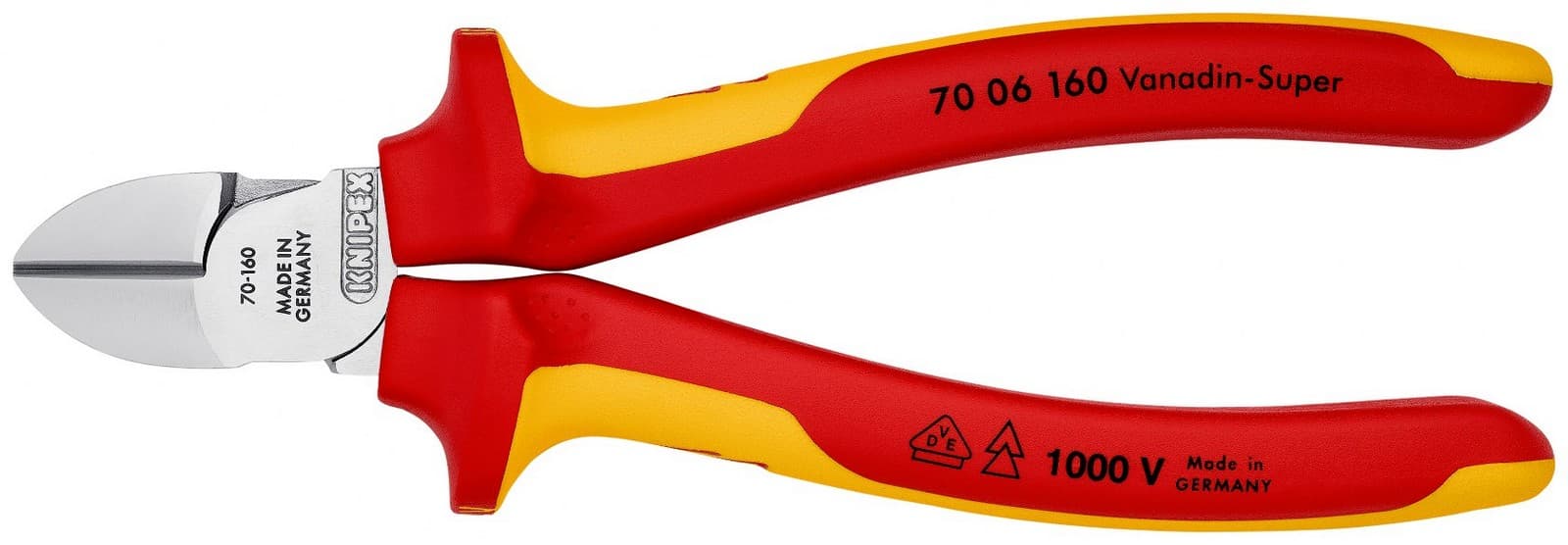 Knipex 70 06 160 Bočne sečice izolovane, VDE, hromirane 160 mm - slika 5
