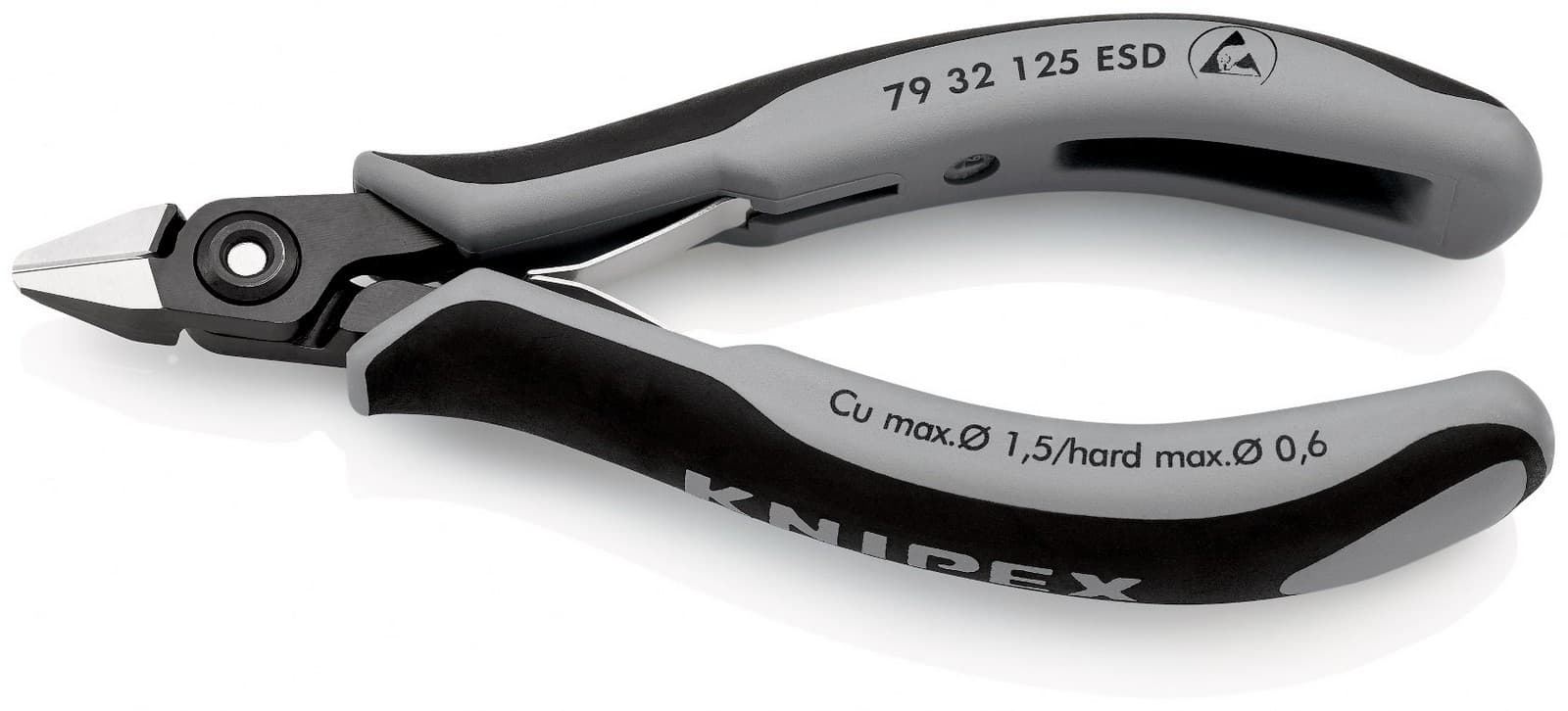 Knipex precizne kose sečice za elektroniku ESD 125mm 79 32 125 ESD - slika 3