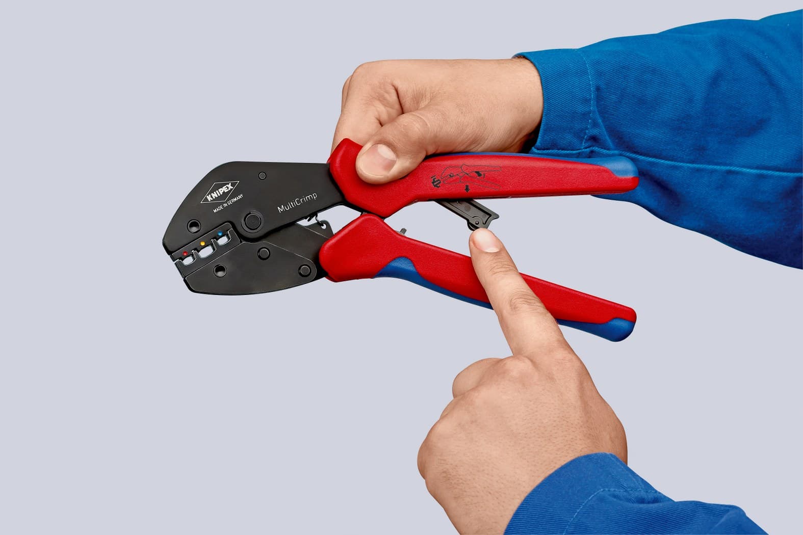 Knipex 97 33 01 MultiCrimp® klešta za stezanje sa rezervoarom za brzu izmenu 250 mm - slika 7