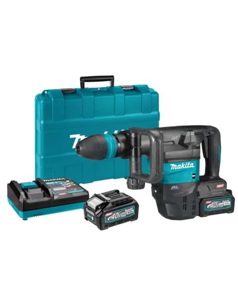 Makita Akumulatorska bušilica-čekić SDS-plus HM001GM201, 40V XGT, 2x4,0 Ah - slika 2