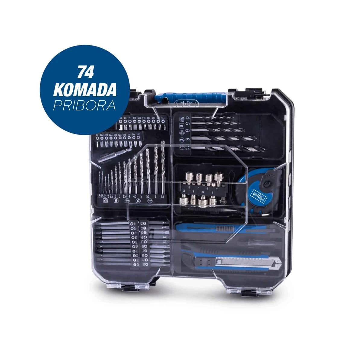 Scheppach aku bušilica odvijač sa 74 komada pribora IXES C-DTB74/1-X –Set - slika 3