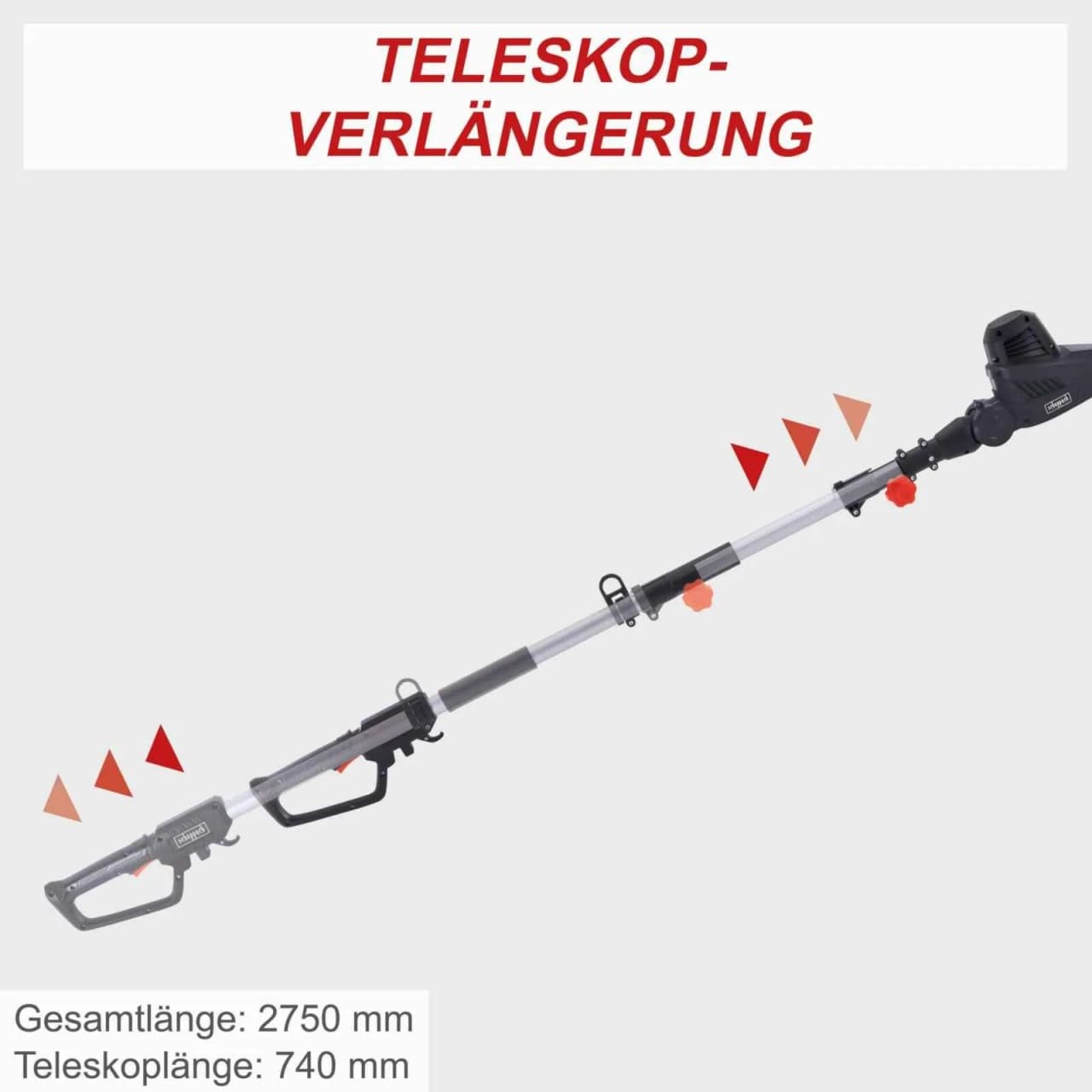 Scheppach teleskopski elektricni trimer za živu ogradu ETHT500 - slika 5