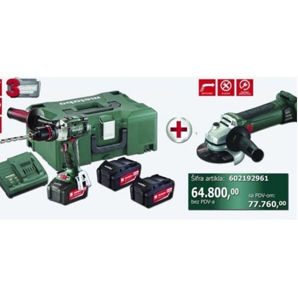 Metabo SB 18 LTX W 18 LTX 125 QUICK Aku zavrtač SB 18 LTX