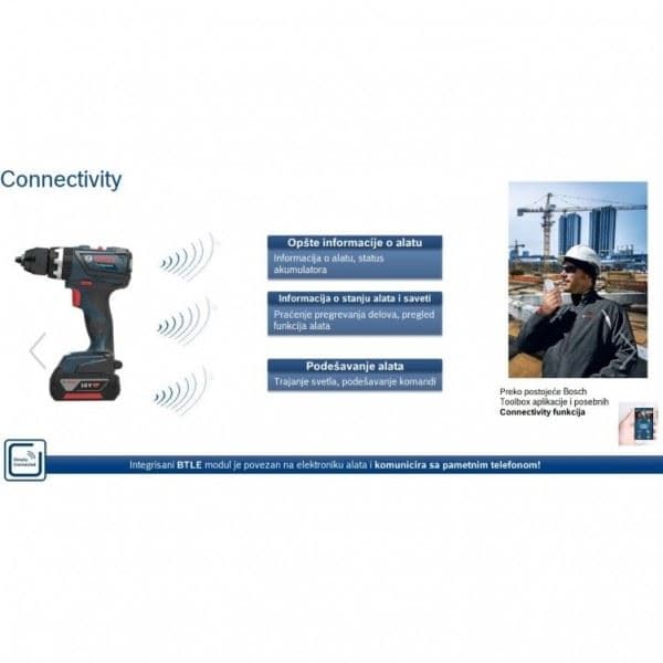 Bosch GSR 18V-60 C akumulatorska bušilica-odvrtač, 2x5.0Ah, u L-Boxx - slika 4