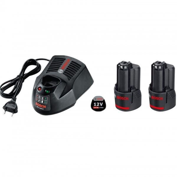 Bosch set akumulatora 2x GBA 12V 2.0Ah + 1x punjač GAL 1230 CV (1600A002X1) - slika 2