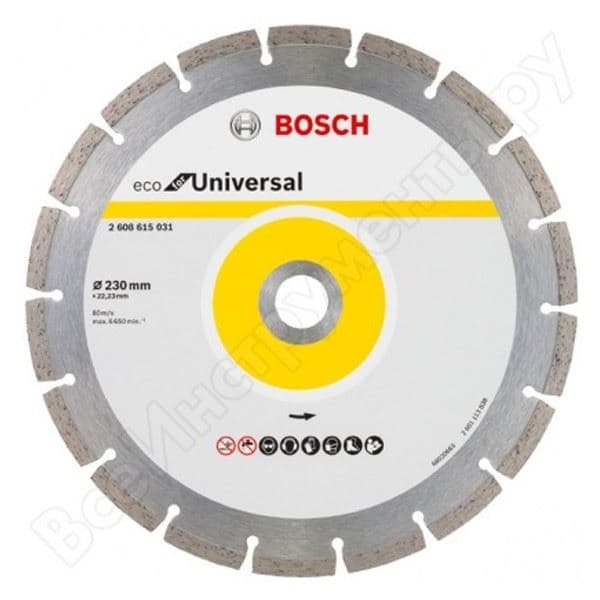 Dijamantska rezna ploča ECO For Universal Bosch 2608615031, 230x22.23x2.6x7