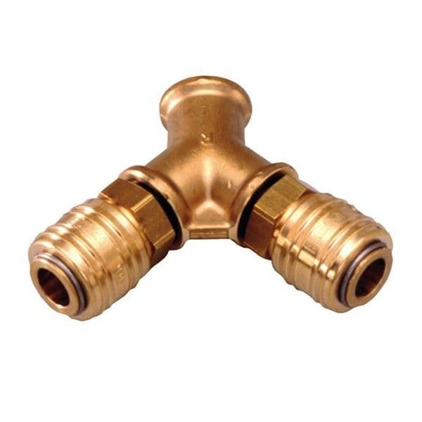 Dvostruki razvodnik mesing 3/8" IG sa spojicama, Profiair - slika 2