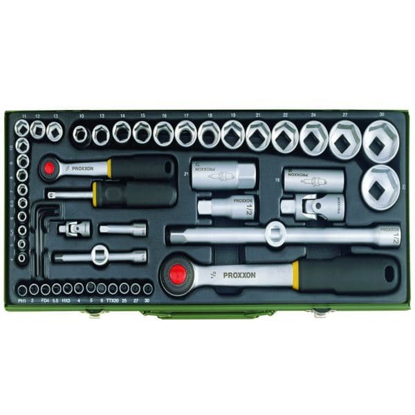 Proxxon Garnitura gedora 1/4”+ 1/2” (56-delni) - slika 3