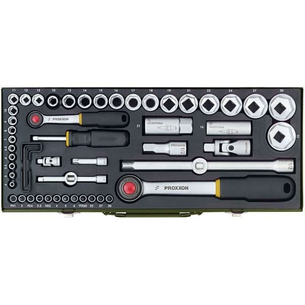 Proxxon Garnitura gedora 1/4”+ 1/2” (56-delni) - slika 2
