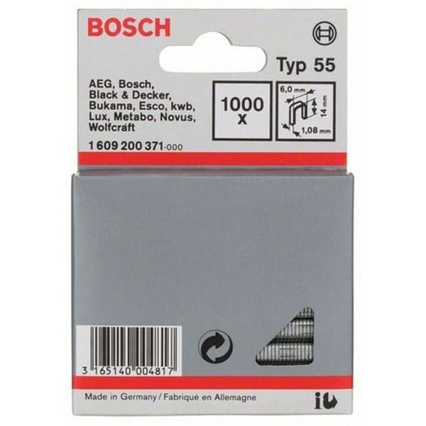 Spajalica sa uskim leđima tip 55 Bosch 1609200371, 6 x 1,08 x 14 mm - slika 2