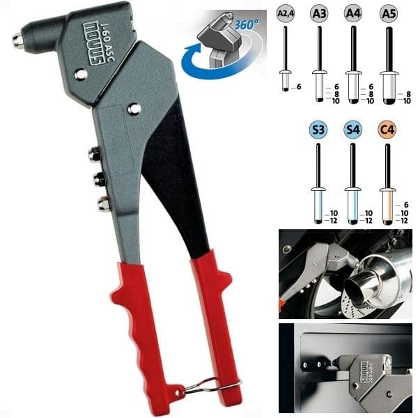 Klešta za pop-nitne - J-60 ASC Vario, Novus - slika 2