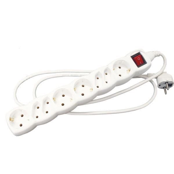 Osmostruka kombinovana prenosiva utičnica + prekidač - EL1750