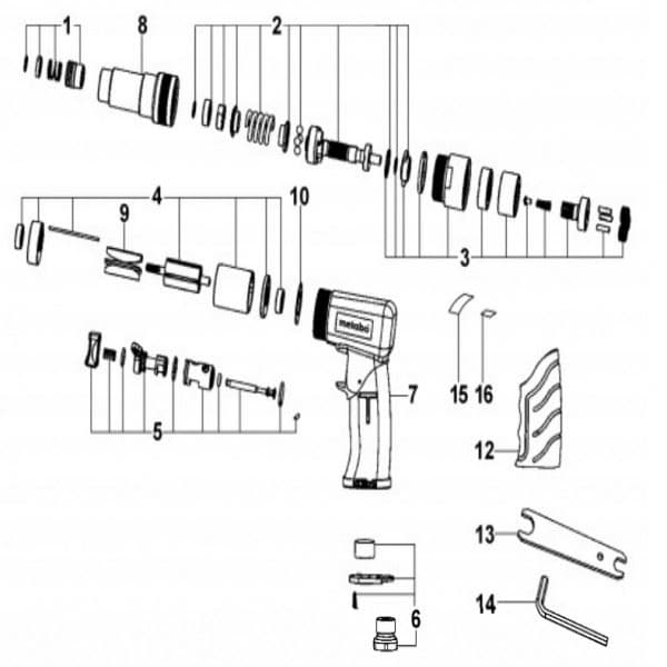 Metabo DS 14 Pneumatski zavrtač, 604117000 - slika 3