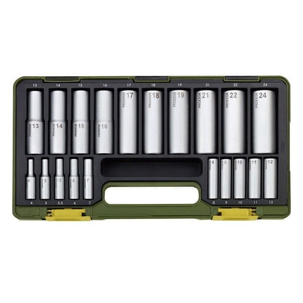 Proxxon Set sa dubokim kljucevima, 1/4“+1/2“ (20-delni) - slika 2