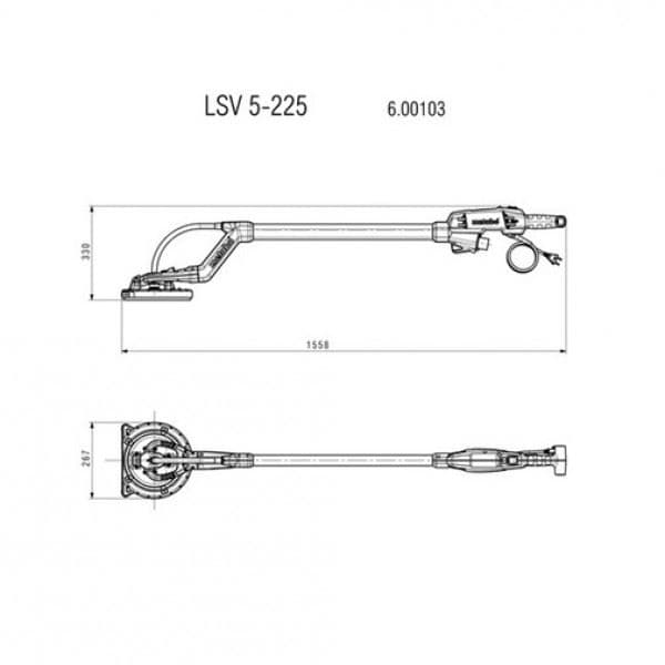 Metabo LSV 5-225 žirafa - brusilica za zid, 600103000, 500W - slika 4