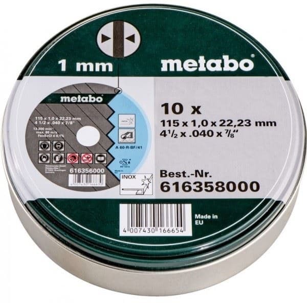 Set 10 reznih ploča za Inox Metabo 115x1x22,23 616358000 - slika 2
