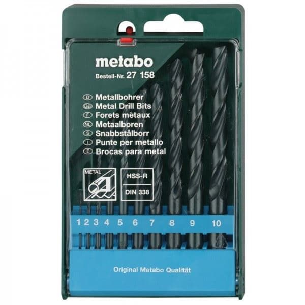 Metabo Set spiralnih burgija za čelik 10 kom 627158000