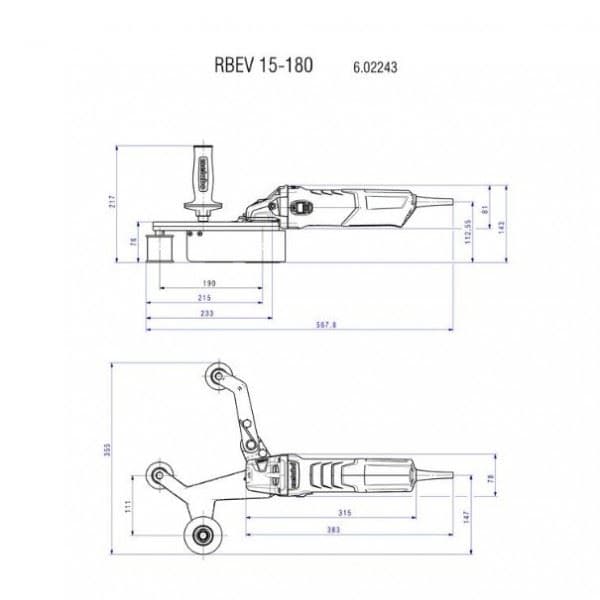 Metabo RBE 15-180 Set, trakasta brusilica za cevi, 60224350 - slika 3