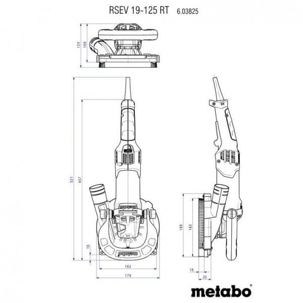 Metabo RSEV 19-125 RT brusilica za zid + dijamantski brusni disk - slika 4