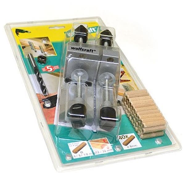 Wolfcraft 3750000 Univerzalni set za bušenje sa drvenim čepićima,burgijom i graničnicima za dubinu bušenja 8 mm - slika 3