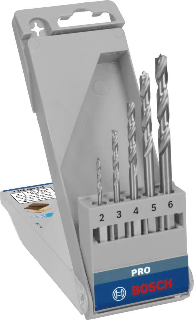 5-delni set burgija za drvo sa šestostranim prihvatom Bosch 2608595525, 2.0; 3.0; 4.0; 5.0; 6.0 mm