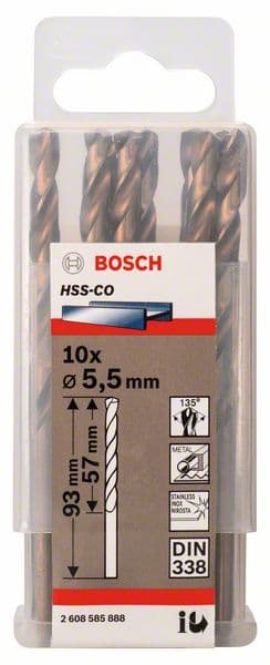 Bosch 2608585888 Burgije za metal HSS-Co, DIN338