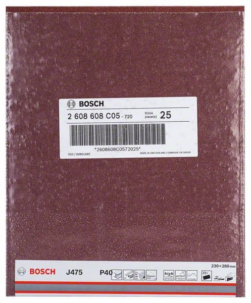 Bosch 2608608C05 J475 Best for Metal brusne tkanine za ručno brušenje - slika 2
