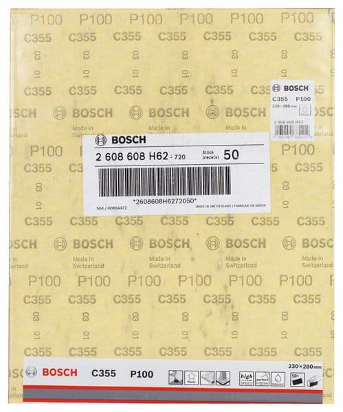 Bosch 2608608H62 C355 Brusni papiri za ručno brušenje - slika 2