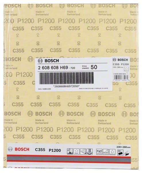 Bosch 2608608H69 C355 Brusni papiri za ručno brušenje - slika 2