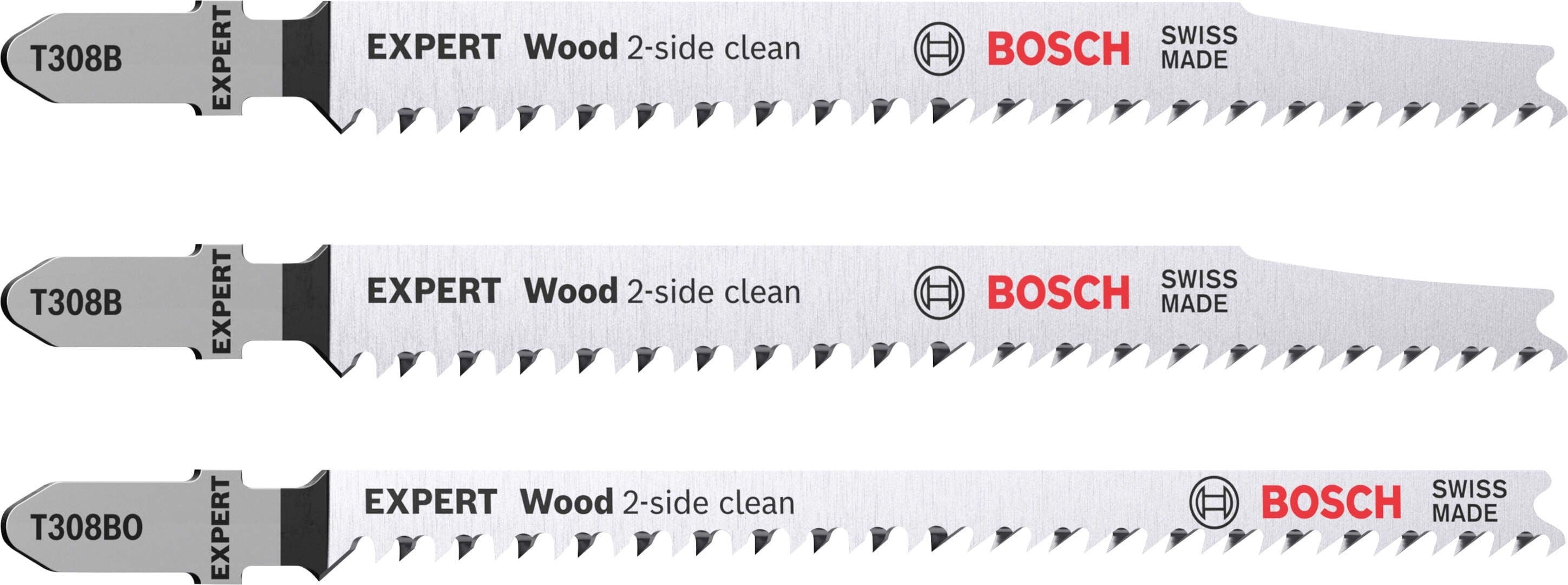 Bosch 3-delni komplet EXPERT „Wood 2-side clean“ listova ubodne testere T308B/BO, 2608900559