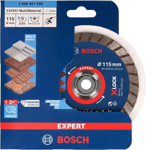 Bosch 2608901596 EXPERT MultiMaterial X-LOCK Turbo dijamantske rezne ploče - slika 2