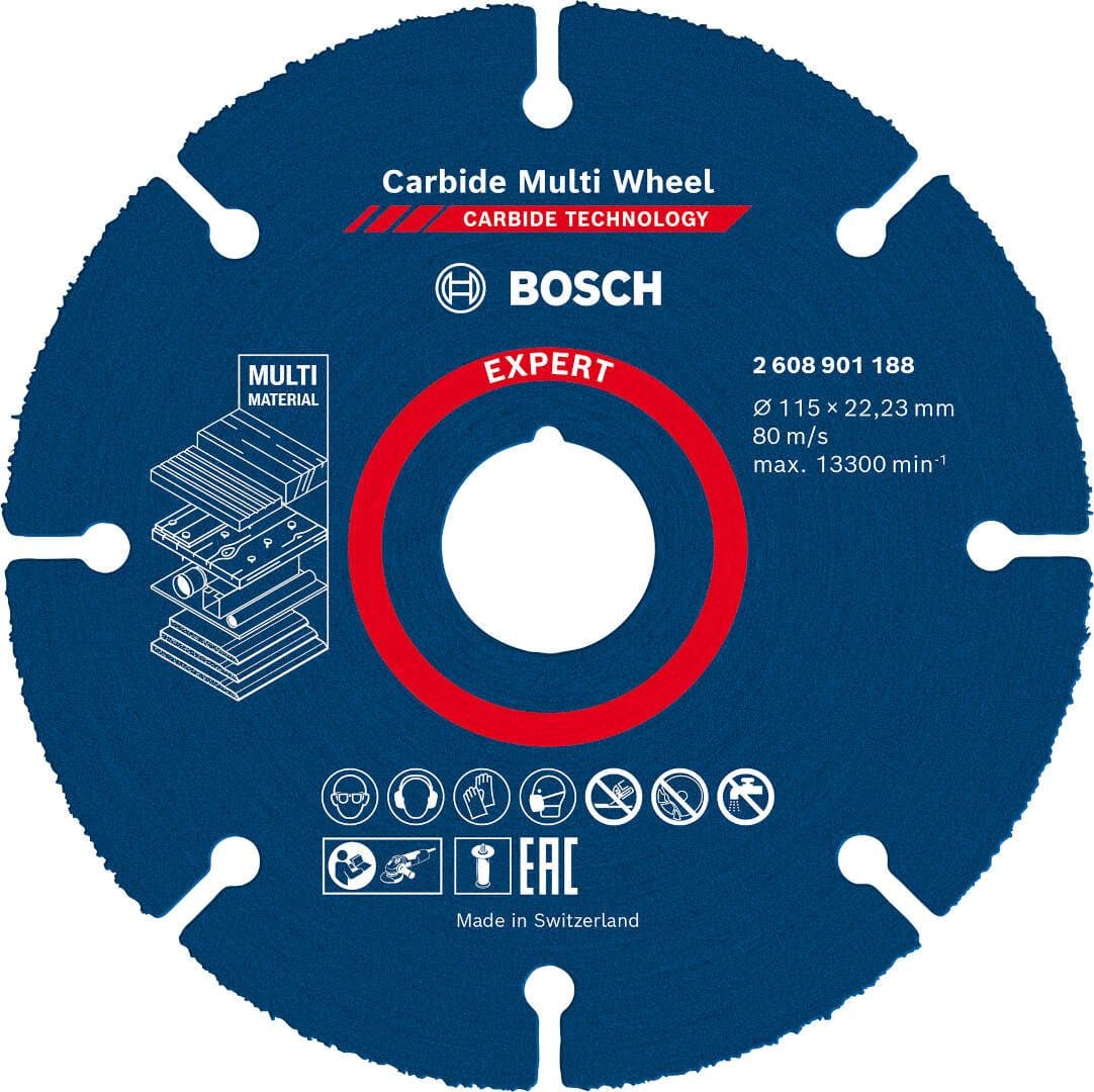Bosch EXPERT Carbide Multi Wheel rezna ploča 115 x 22, 23mm, pakovanje 1 komad, 2608901188