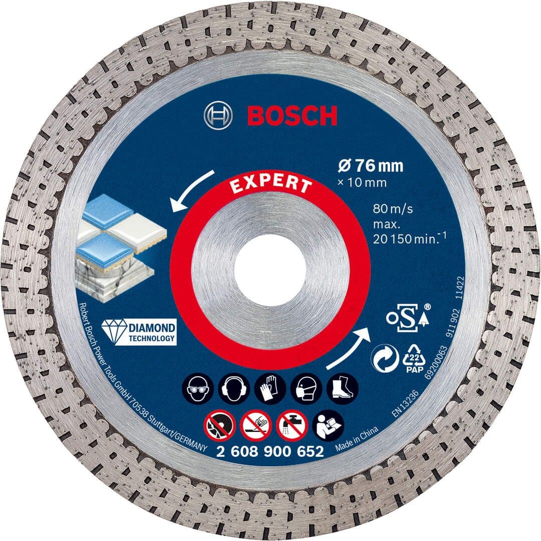 Bosch EXPERT HardCeramic 76 mm dijamantska rezna ploča 76 x 1, 5 x 10 mm, 2608900652
